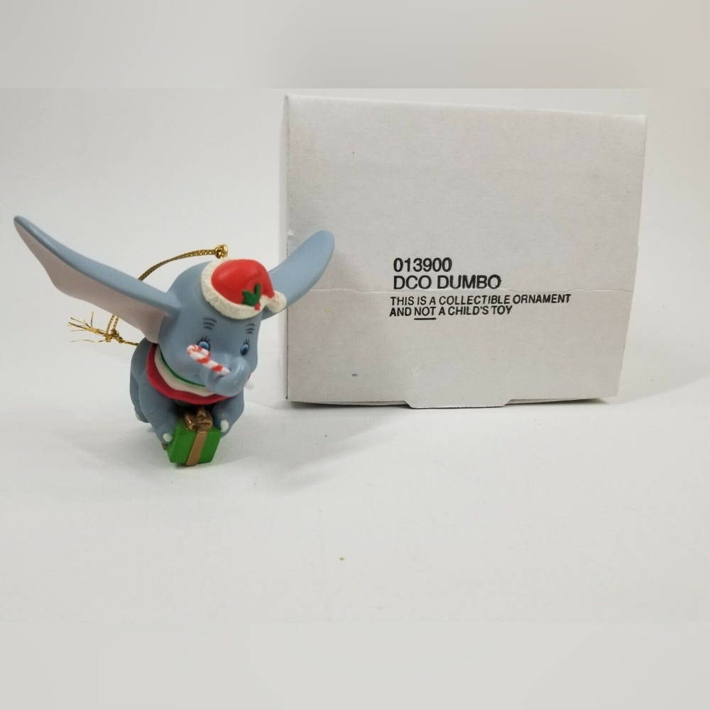 Vintage Disney Grolier DCO Dumbo 013900 Christmas Ornament In Original Box 90s